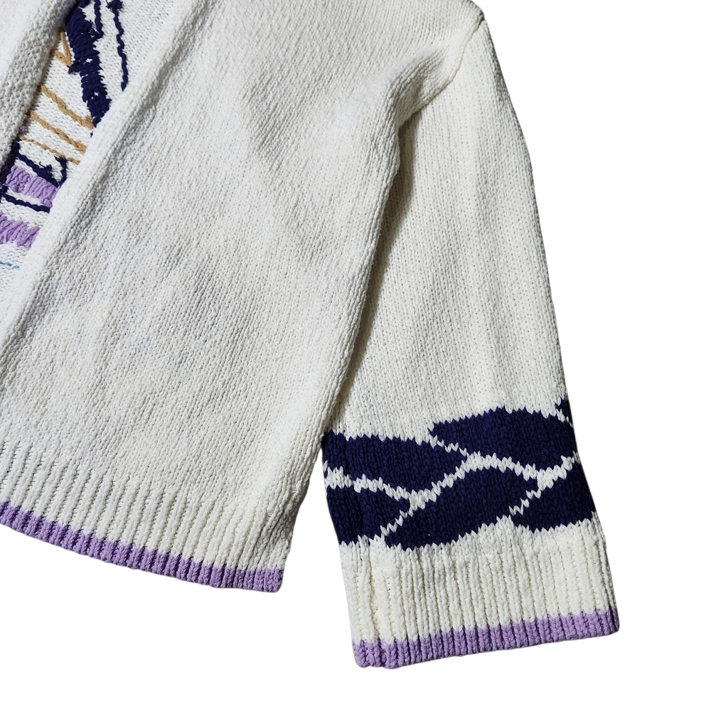 Anthropologie Maeve Maggie Sailboat Cardigan Sweater Lilac Women Size XS Small - Picture 5 of 13